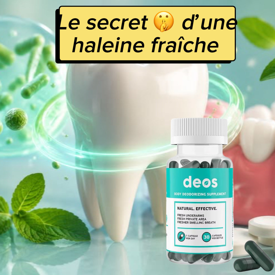 Capsule Deos contre les odeurs corporelles et mauvaises haleine