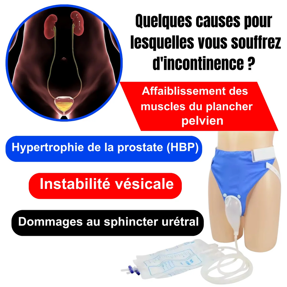 Zéro Fuite, Zéro Stress -Le Collecteur d'Urine Portable et Discret pour Vivre et Voyager sans Crainte des Fuites